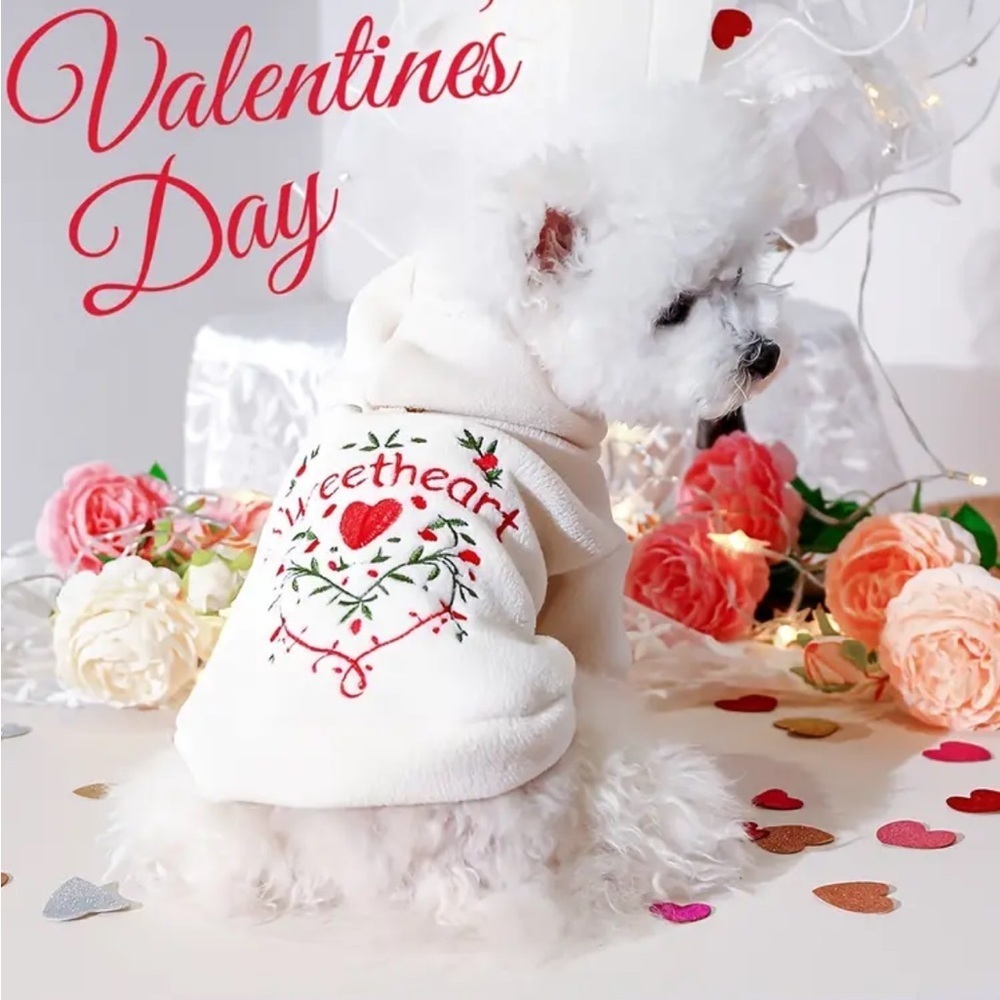 NWT- Adorable "Sweetheart" Dog Hoodie- Size: XL - Picture 4 of 6